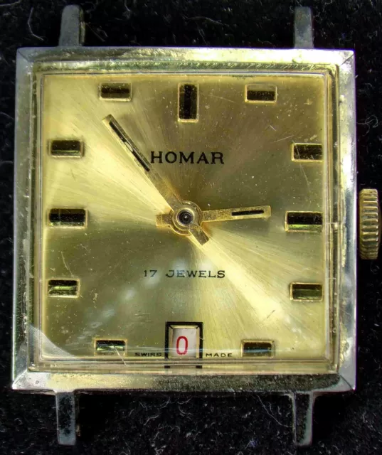 Homar (Swiss Made) Men's Mechanical Watch (Vintage) -- Running/Repairs