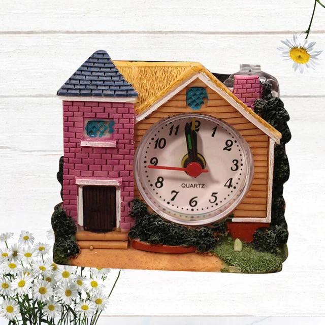 1 pieza Estilo Chino Castillo Reloj Alarma Antiguo Castillo En Forma de Castillo Reloj Alarma Exquisito