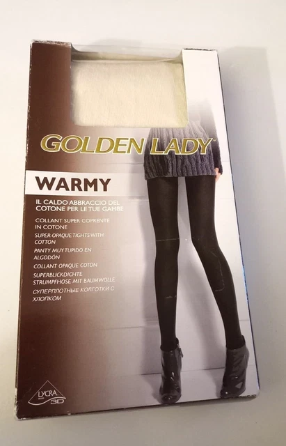 Collant Opaque Golden Lady Marron Motifs Dorés – Taille 1/2 (36-40), 60 Deniers