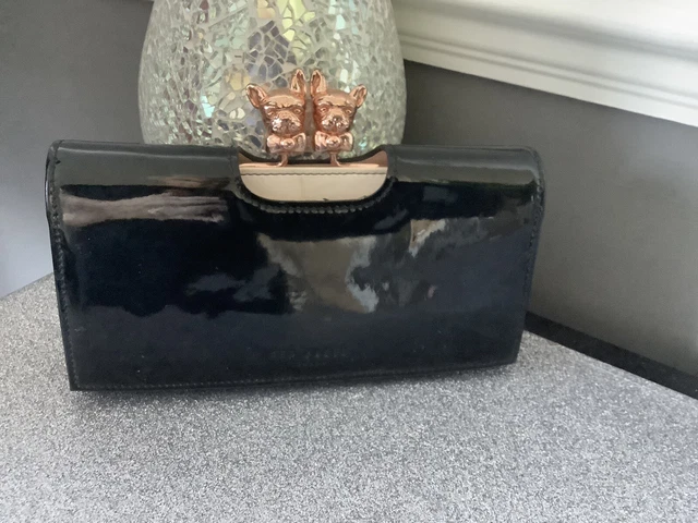 Borsetta in pelle patinata in pensione Ted Baker/fibbia bulldog francese