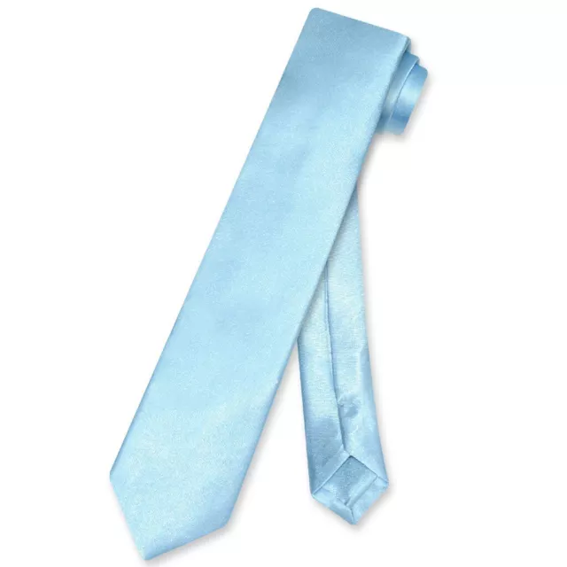 Biagio Boys NeckTie Solid BABY BLUE Color Youth Neck Tie
