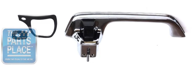 78-91 Chevrolet Suburban Rear Exterior Barn Door Handle Chrome with Black Button