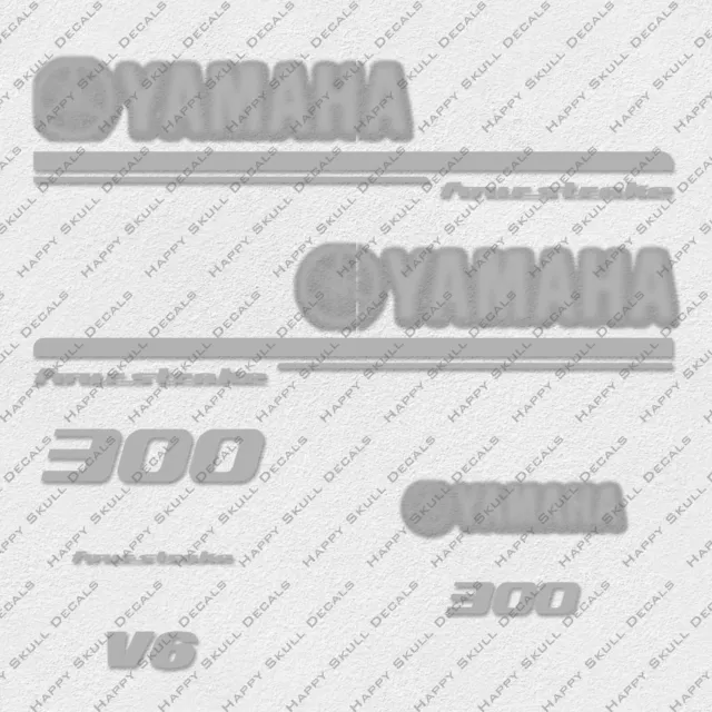 Custom Set Yamaha 300HP V6 Four Stroke Outboard Engine Decals Sticker
