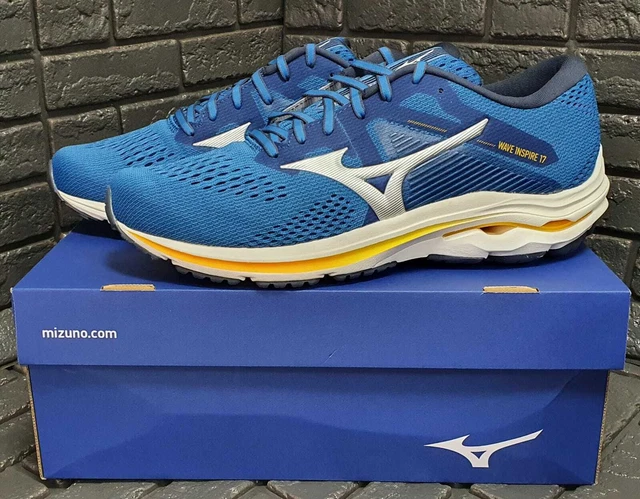 Mizuno Wave Inspire 17 Road Running Shoes,Blue/Grey/Orange, Men's UK 10 RRP £130