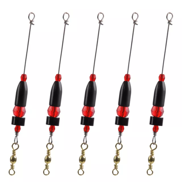 3pcs Carolina Ready Rig Brass Pre Rigged Carolina Rigs Kit Fishing Weight 5 Size