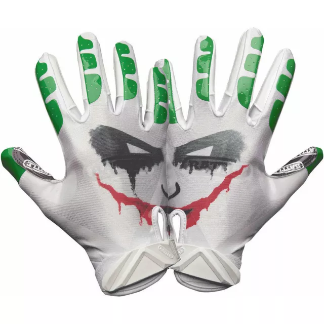 Battle Sports Villain Cloaked Ultra-Stick Football Gloves - White