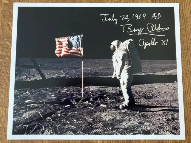 Buzz Aldrin Apollo 11 Signed 10 x 8 Lunar '1969 AD' Photo *Zarelli Space LOA*