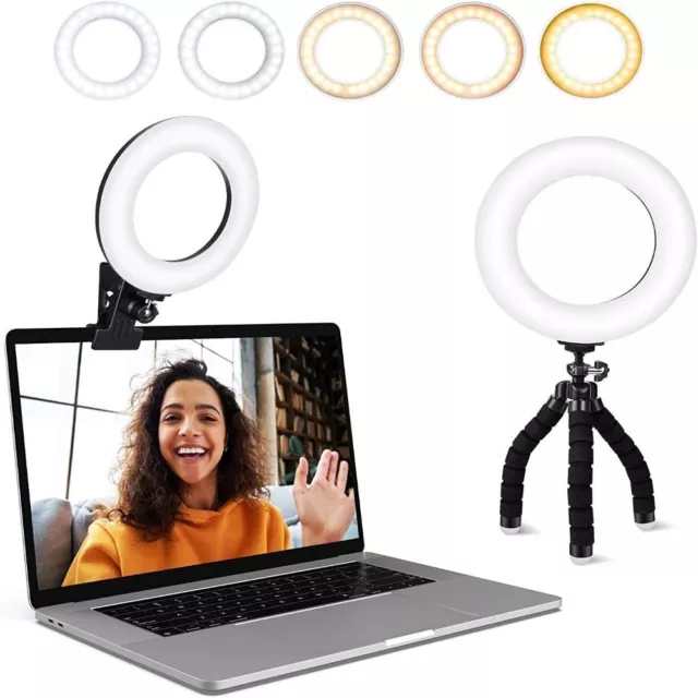 Clip-on Selfie Ring Light 4.5/6inch Face Fill Light Selfie Led Lamp  Video