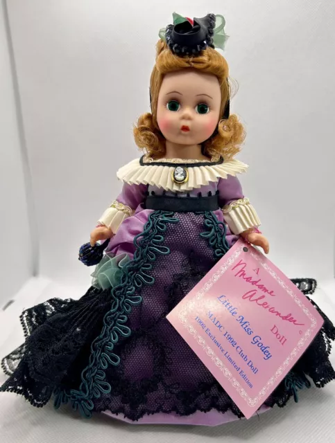 Incredible Madame Alexander 8” Doll, Little Miss Godey, MADC 1992 Club Doll NIOB