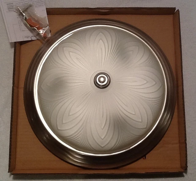 Progress Lighting P3430-09 3 Light Flush Mount Brushed Nickel Finish Art Deco