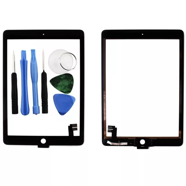 Für Apple iPad Air 2 Touch Screen Digitizer Glas Schwarz 6 Gen A1566 A1567 Tools