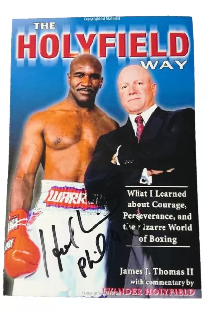 Evander Holyfield  original signed BOXING CHAMPION WBA WBO WBC