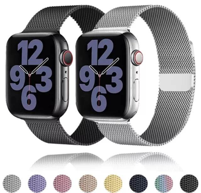 For Apple iWatch Metal Strap Band  9/8/7/6/5/4/3/2/SE Series 40/42/4445 Milanese