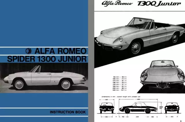 Alfa Romeo 1968 - Alfa Romeo Spider 1300 Junior Instruction Book