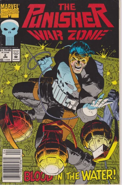 Punisher War Zone Issue #2 Comic Book. Newsstand Edition. Marvel 1992
