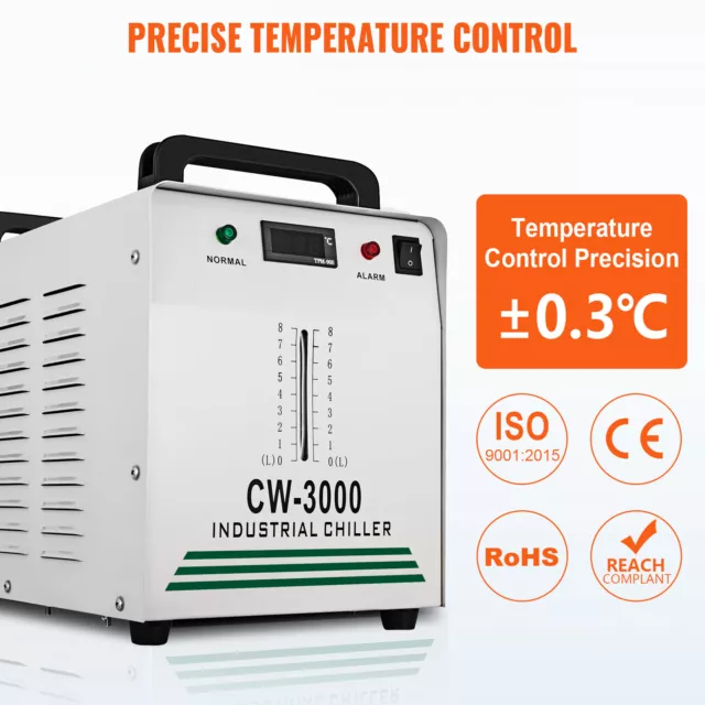 VEVOR CW-3000 Enfriador de agua industrial Para Máquina de grabado láser de CO2