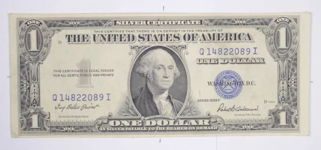 1935  $1 DOLLAR BILL SILVER CERTIFICATE BLUE SEAL NOTE new uncirculated