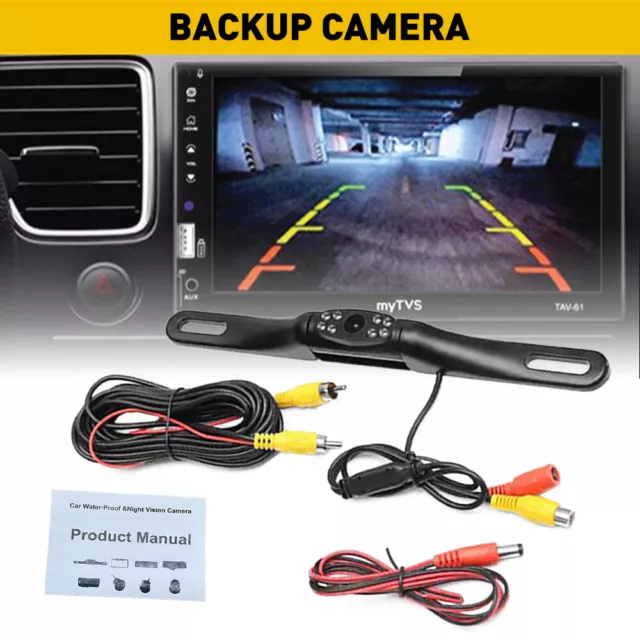 Universal 8-LED Camera Backup Rear Reverse View Parking Vision Night 45°-170° EU