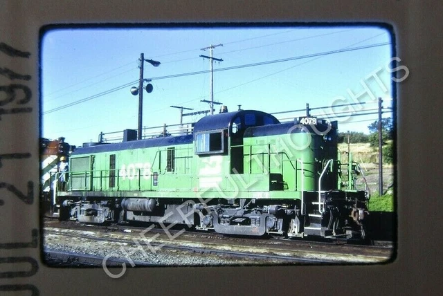 Original '77 Kodachrome Slide BN Burlington Northern 4078 RS3 Vancouver    25W55