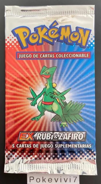 x1 Booster RUBY & SAPPHIRE / RUBY ZAFIRO Block EX Spanish & Sealed 5 cards NEW 5