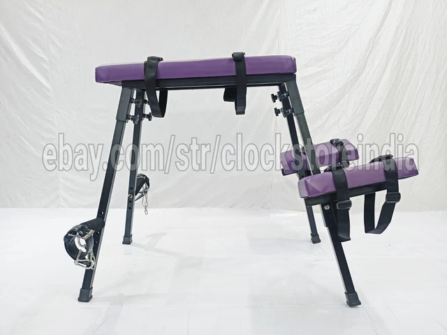 Banc BDSM Portable En Métal – Contention Et Flagellation – Meuble Noir