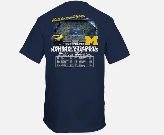 MICHIGAN WOLVERINES 2024 CFP National Championship Houston T Shirt Men