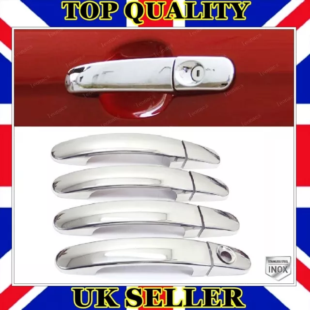 Chrome Door Handle Cover 4 doors 8 pcs S.STEEL For Ford MONDEO MK4 2007 to 2014