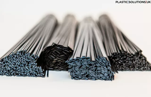 PP/EPDM Plastic welding rods  (3mm) black triangle shape 250 rods