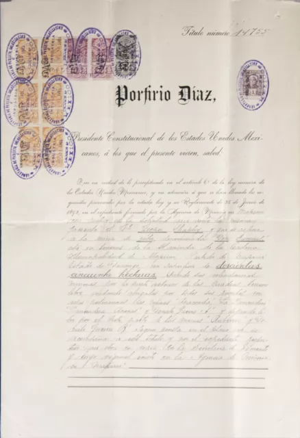 Porfirio Diaz (Mexico) - Document Signed 08/21/1901 With Co-Signers