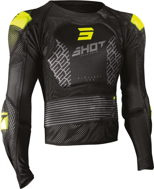 Shot Airlight 2.0 Kinder Protektorenjacke (Black/Yellow,L)