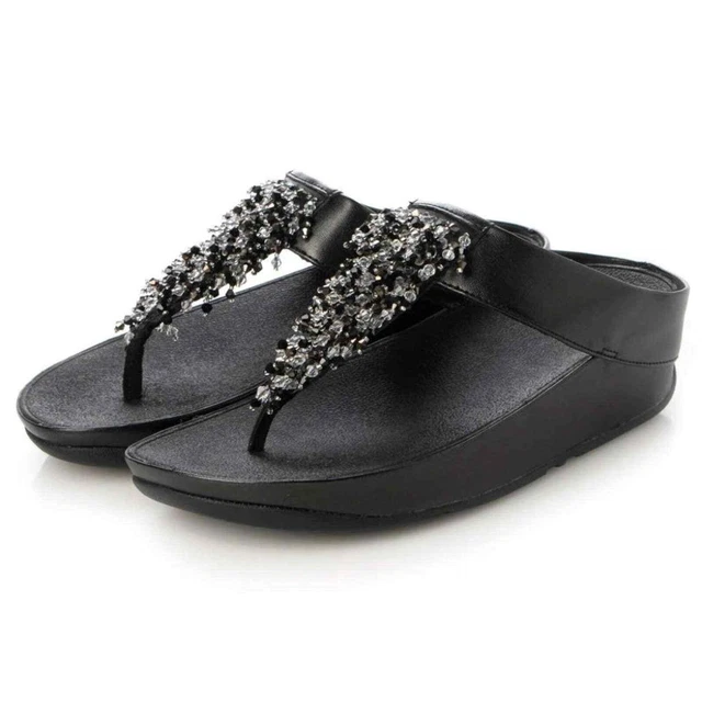 New! Fitflop Rumba Beaded Toe-Post Sandals Size 6
