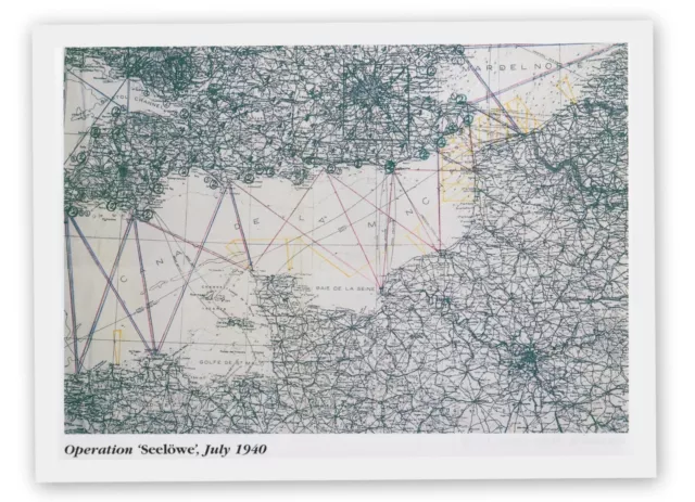 Operation Seelowe Proposed German Invasion Of England 1940 Fine Mounted War Map