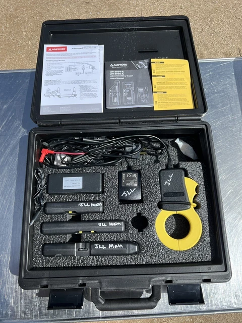 Complete Amprobe Pasar Advanced Wire Tracer AT-2000 Kit With Hard Case.