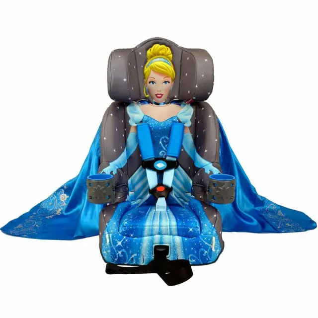 KidsEmbrace 2-in-1 Harness Booster Car Seat, Disney Princess Cinderella, Gray