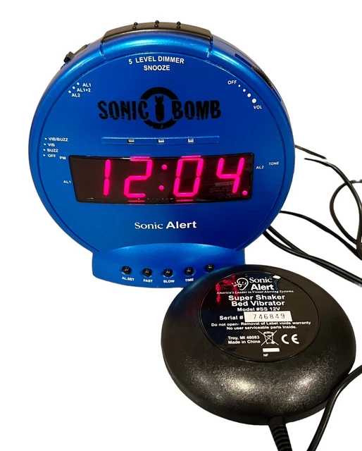 SONIC ALERT SONIC Boom SB1000 Alarm Clock With Bed Super Shaker Deep