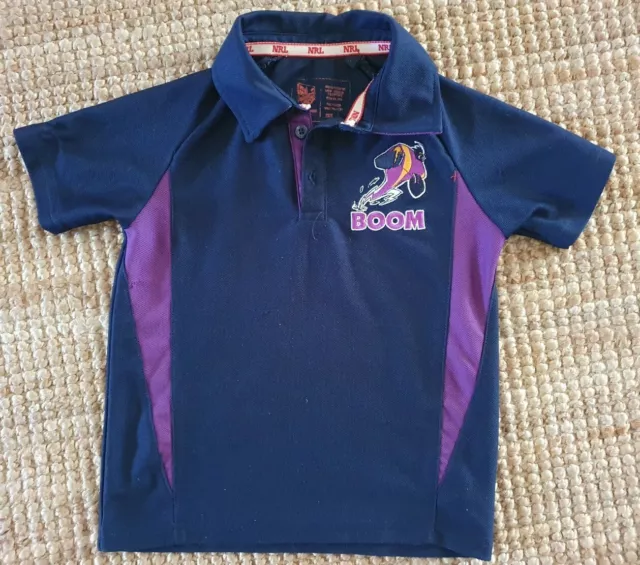 NRL Official, Melbourne Storm Button Up Polo Size 4 Football Rugby 🏈