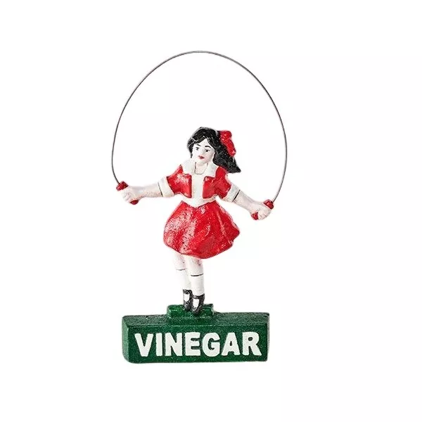 Skipping Girl Vinegar Cast Iron Door Stop - Hand painted - 3.3kg