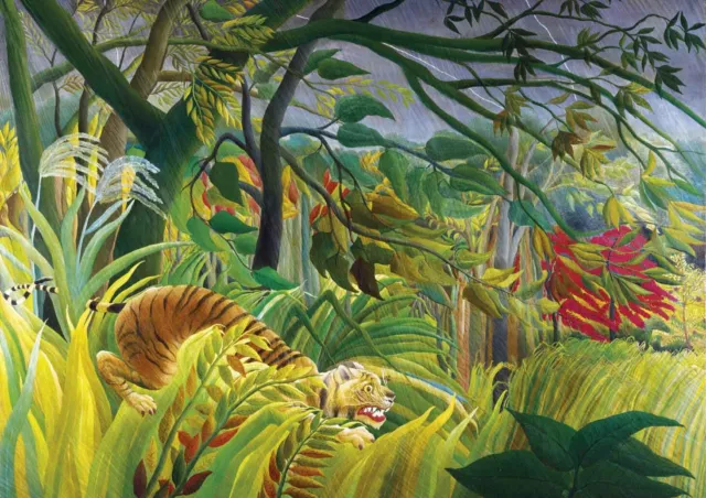 Henri Rousseau - Surprised - A4 size Modern Canvas Art Print Poster Unframed