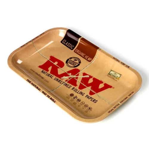 New Raw Rolling Tray Metal 1970's Style Collectors Tray Mini Small Medium Large