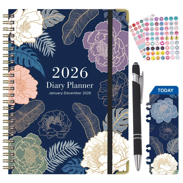 2026 DIARY, DIARY 2026 A5 Week to View Weekly Monthly Planner Agenda 6. ...
