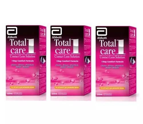 3 Bottles Total Care 1 Hard Contact Lens Solution