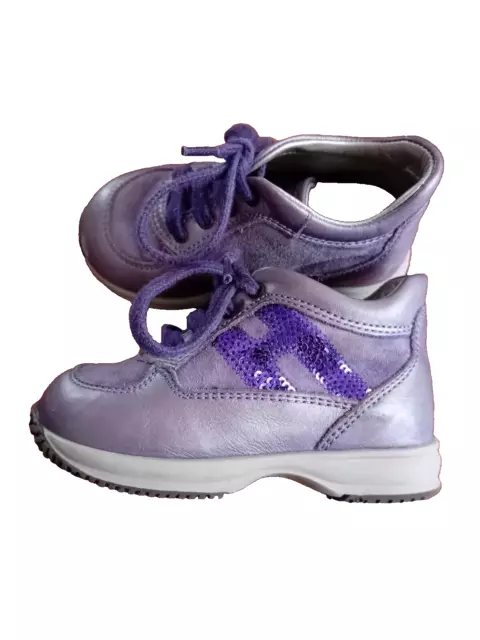 SCARPE HOGAN BAMBINA Numero 20 Hogan Blu Glitter Usate EUR 55 00