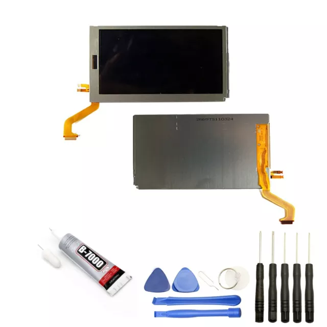 Ecran Lcd Haut Superieur Pour Nintendo 3Ds Avant 2015 + Outils + Colle