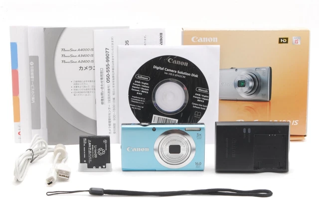 [NEAR MINT W/BOX] Canon PowerShot A2400 IS blue 16.0MP Digital Camera From Japan