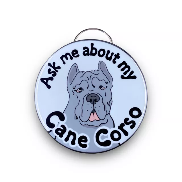 Cane Corso Bottle Opener Keychain Handmade Pet Accessories 2.25" - Blue