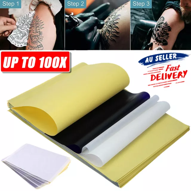 100X A4 Tattoo Stencil Transfer Paper Copier Thermal Carbon Body Art Supplies