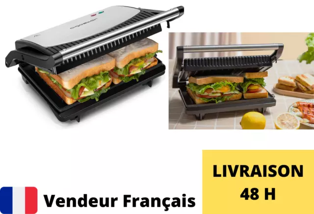 APPAREIL DE GRILL Paninis Sandwich Tacos Viande Poisson Plaque Antidérapant  800W EUR 43,65 - PicClick FR