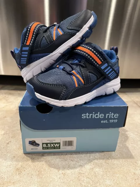 Stride Rite M2P Journey Sz 8.5 XW Made 2 Play Sneakers Baby X Wide Navy NEW