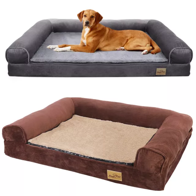 Deluxe Pet Dog Bed  Memory Foam Contour Lounger Therapeutic Sofa-Style Couch Bed