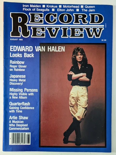 RECORD REVIEW MAGAZINE August 1982 Eddie Van Halen, Missing Persons ...